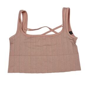 Urban Outfitters Bralette Seamless Pink Metallic Coquette Loungewear Balletcore